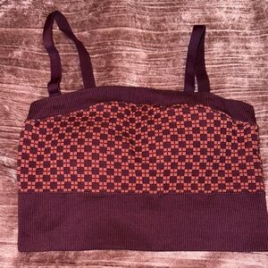 H&M Purple and Red Patterned padded sports bra